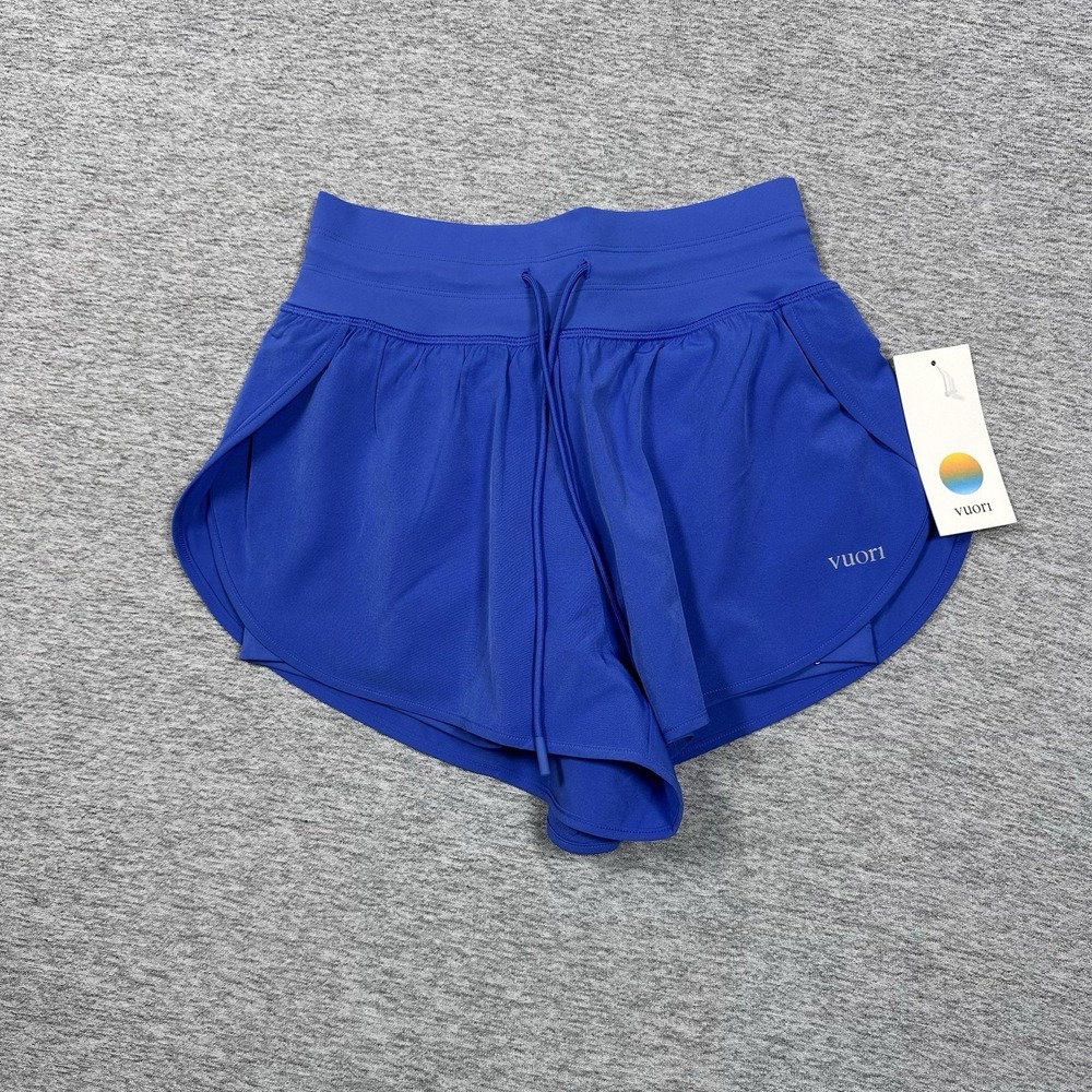 Vuori Daily Speed Shorts Womens XS Electric Blue 2.5'' Lined Running Active NEW